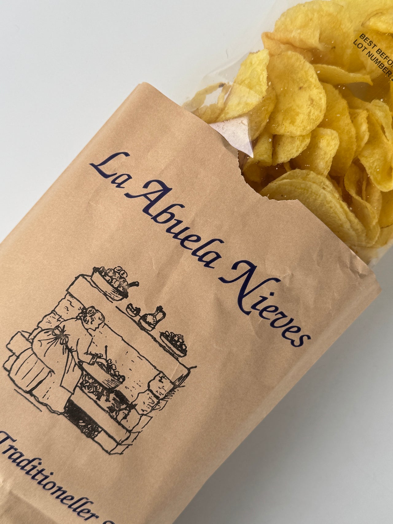 12 × La Abuela Nieves, spanische Kartoffelchips mit Meersalz, 200 g
